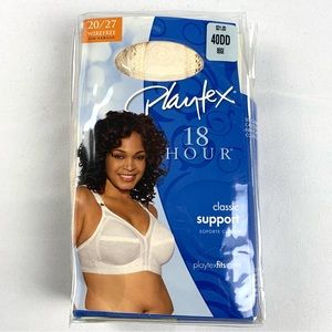 PLAYTEX NEW 18 Hour Sensational Support WIRE FREE  Bra 20/27 40 DD Beige
